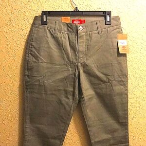 Dickies Skinny 5/27 Olive Pants Stretch NWT